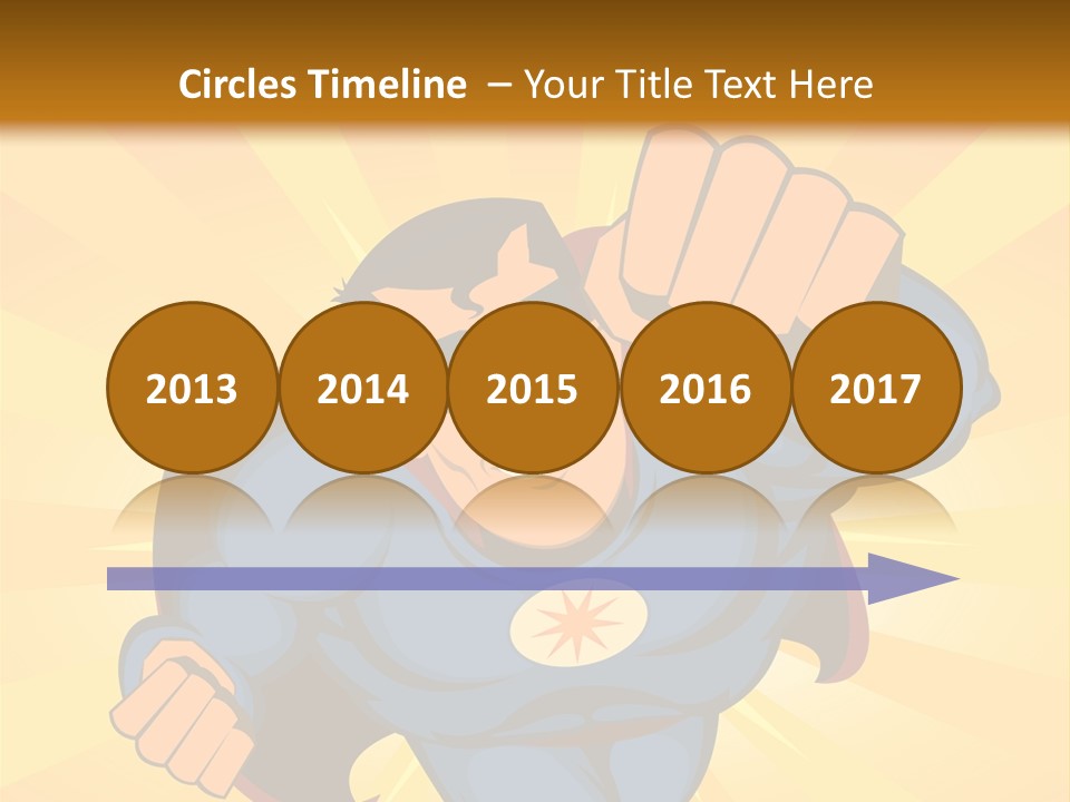 A Man In A Blue Superman Costume Is Flying Through The Air PowerPoint Template