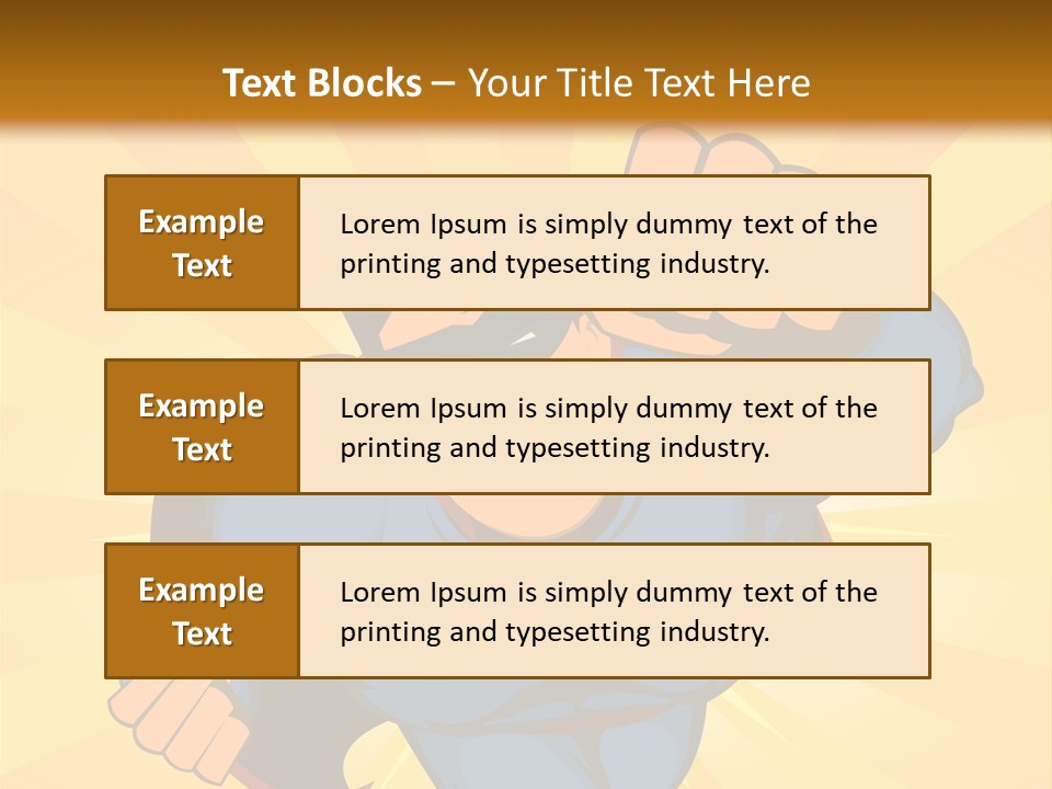 A Man In A Blue Superman Costume Is Flying Through The Air PowerPoint Template