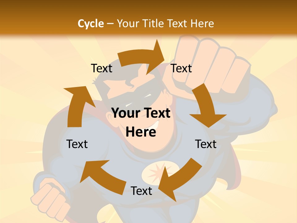 A Man In A Blue Superman Costume Is Flying Through The Air PowerPoint Template