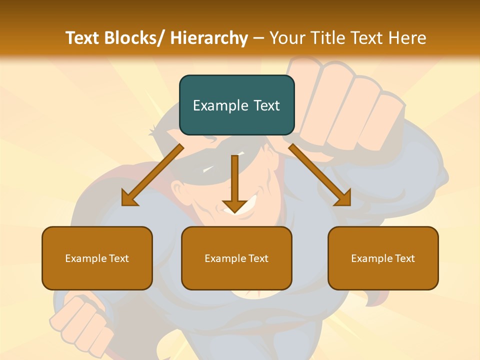 A Man In A Blue Superman Costume Is Flying Through The Air PowerPoint Template
