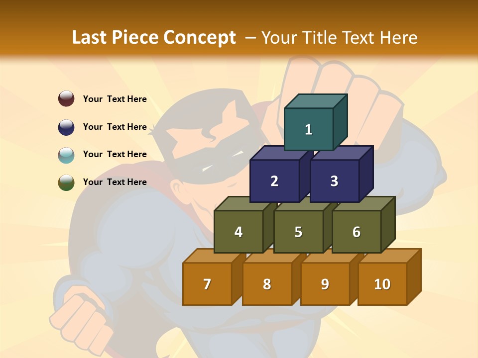A Man In A Blue Superman Costume Is Flying Through The Air PowerPoint Template