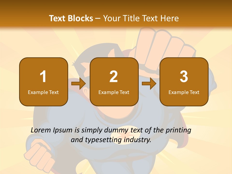A Man In A Blue Superman Costume Is Flying Through The Air PowerPoint Template