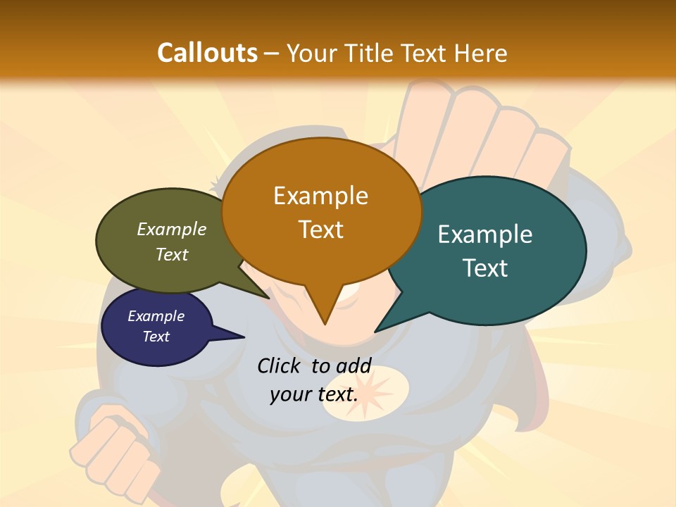 A Man In A Blue Superman Costume Is Flying Through The Air PowerPoint Template