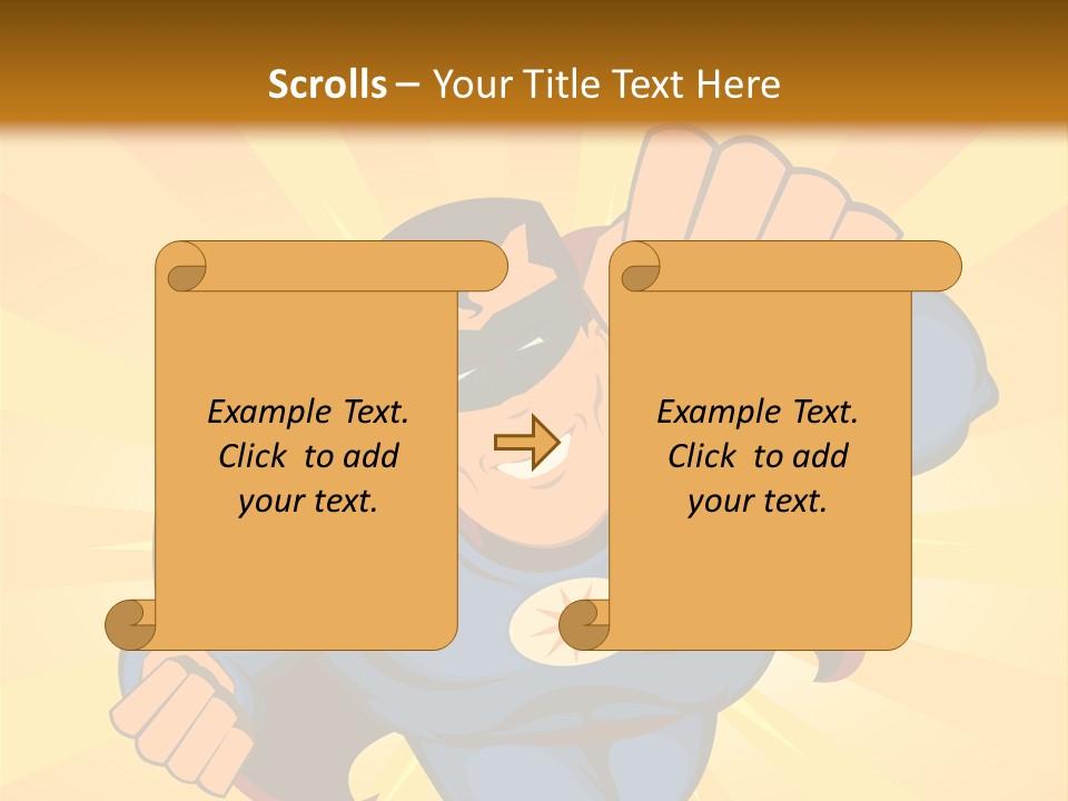 A Man In A Blue Superman Costume Is Flying Through The Air PowerPoint Template