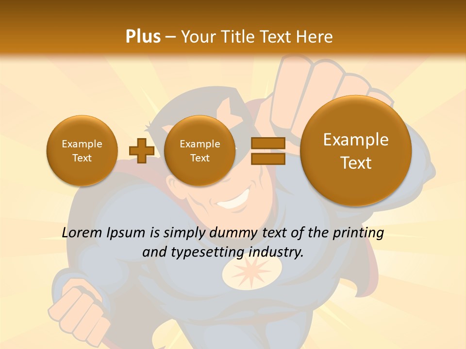 A Man In A Blue Superman Costume Is Flying Through The Air PowerPoint Template