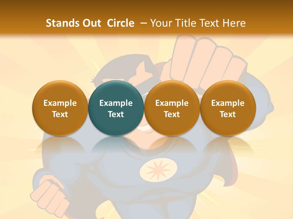 A Man In A Blue Superman Costume Is Flying Through The Air PowerPoint Template