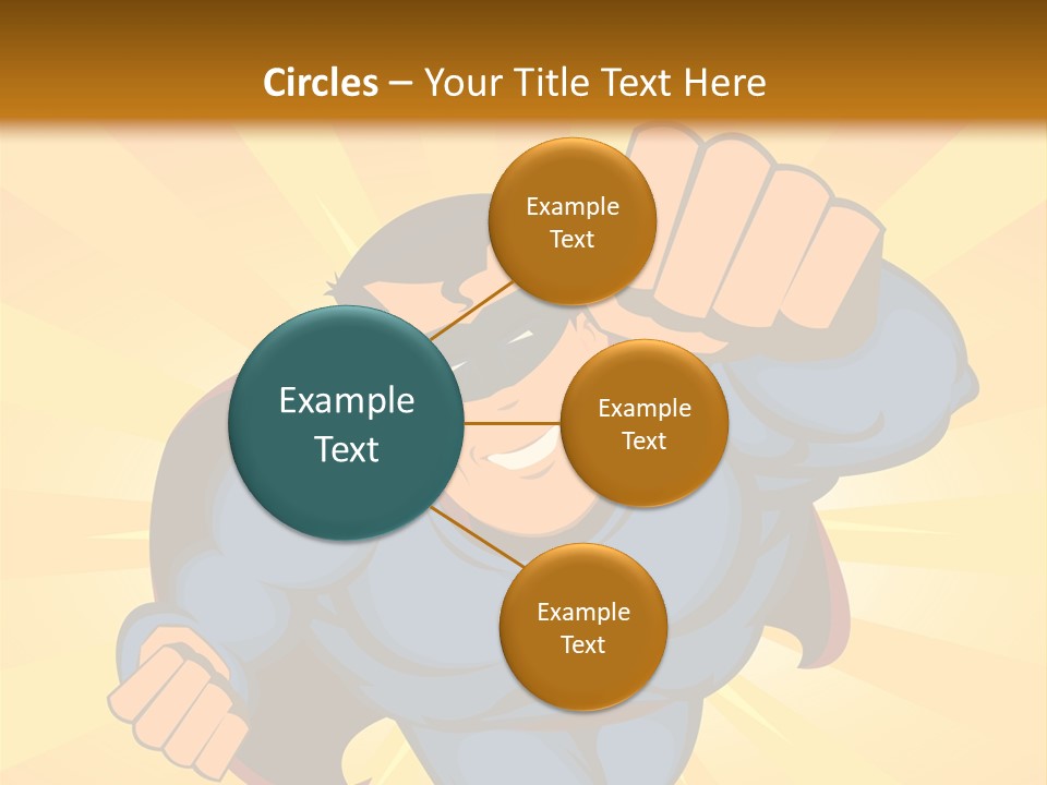 A Man In A Blue Superman Costume Is Flying Through The Air PowerPoint Template