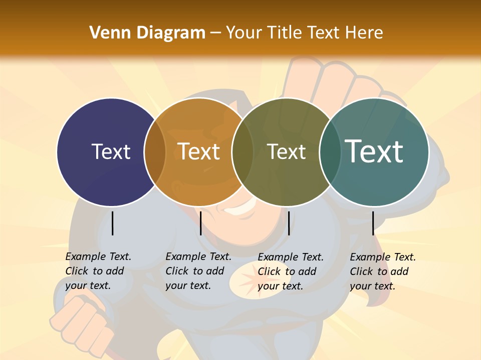 A Man In A Blue Superman Costume Is Flying Through The Air PowerPoint Template