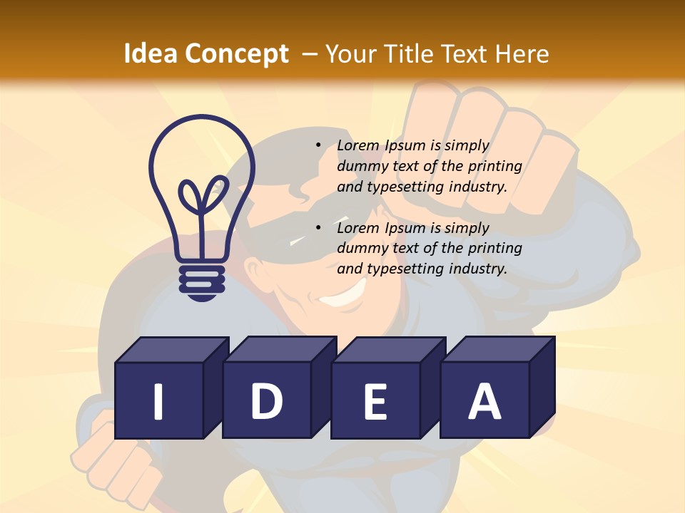 A Man In A Blue Superman Costume Is Flying Through The Air PowerPoint Template