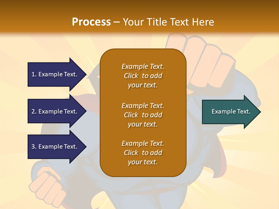 A Man In A Blue Superman Costume Is Flying Through The Air PowerPoint Template