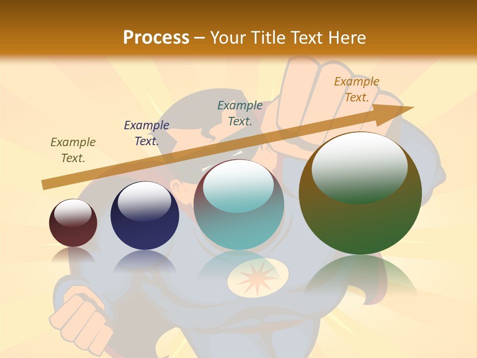 A Man In A Blue Superman Costume Is Flying Through The Air PowerPoint Template