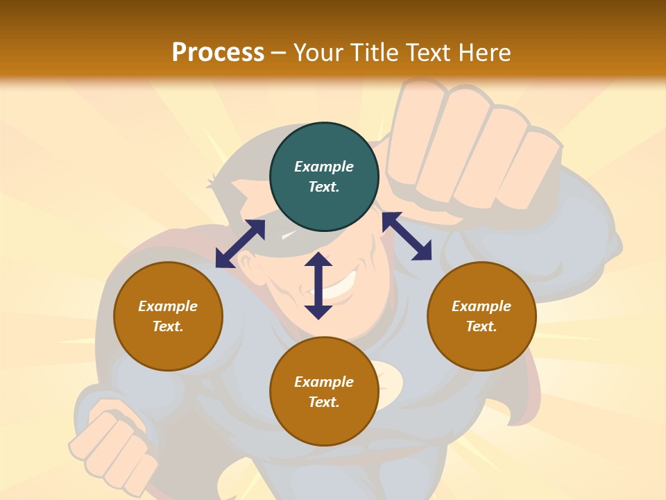 A Man In A Blue Superman Costume Is Flying Through The Air PowerPoint Template