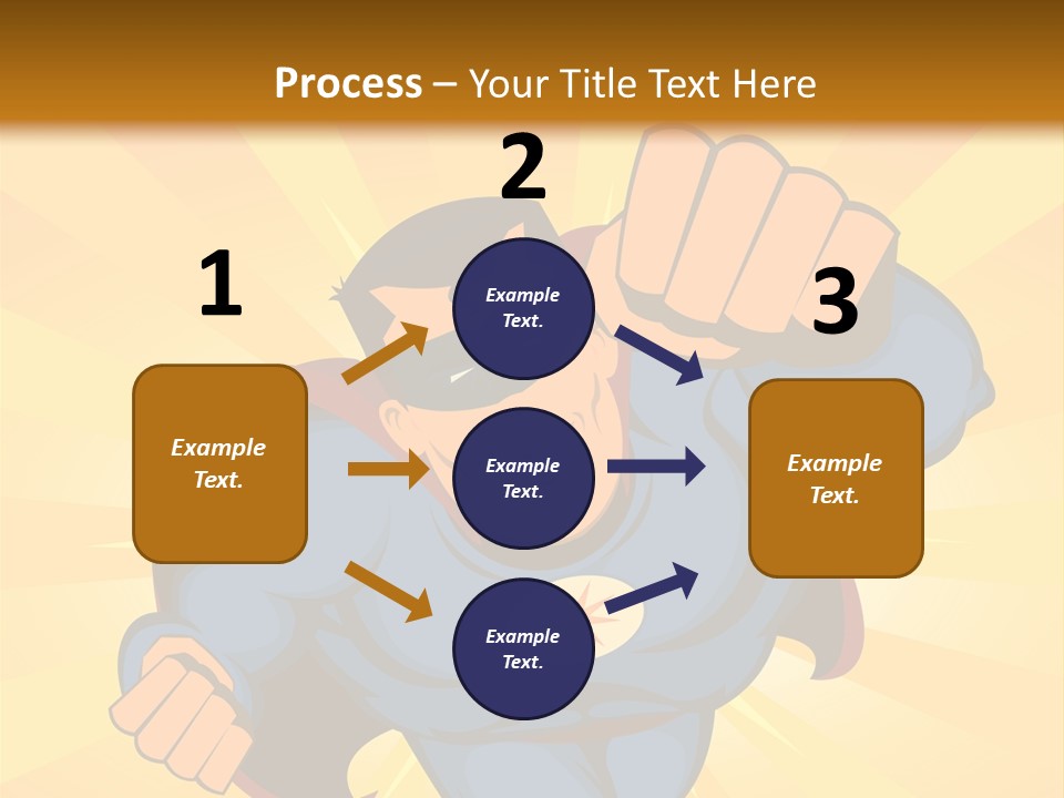 A Man In A Blue Superman Costume Is Flying Through The Air PowerPoint Template