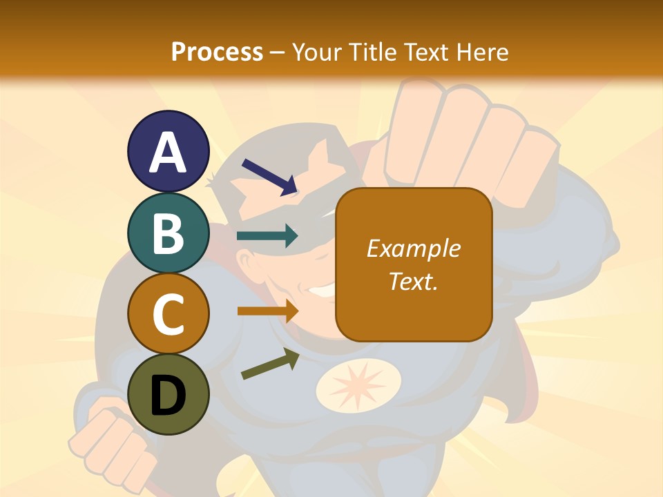 A Man In A Blue Superman Costume Is Flying Through The Air PowerPoint Template