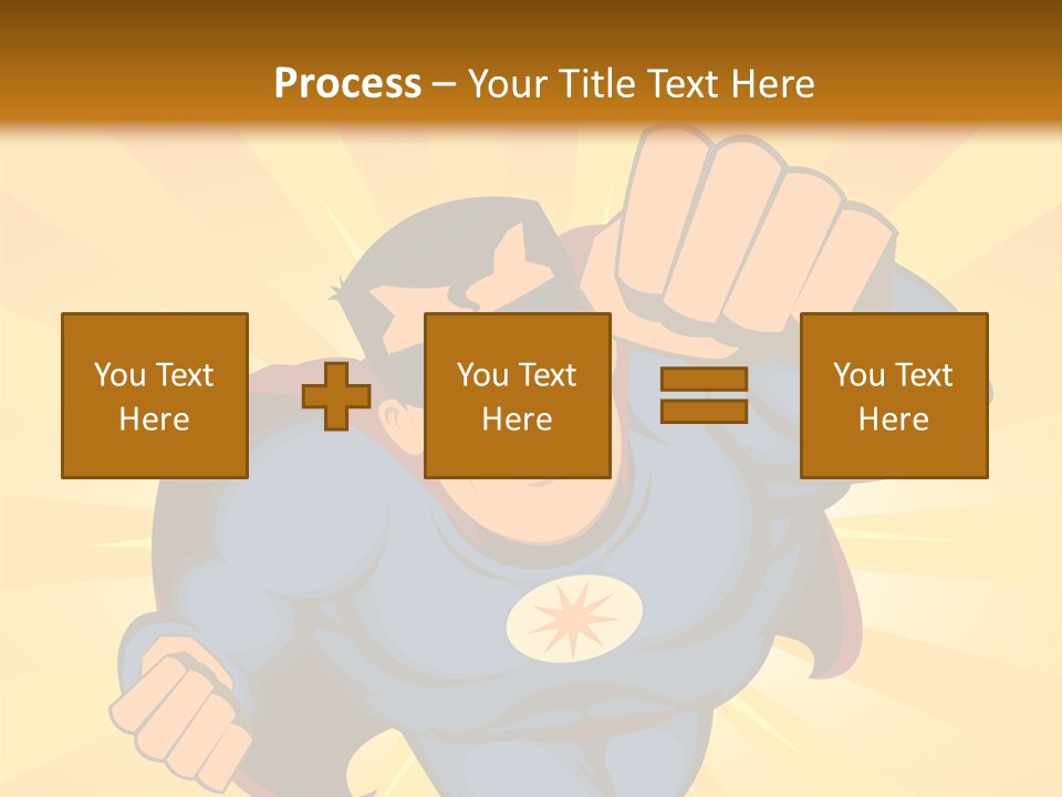 A Man In A Blue Superman Costume Is Flying Through The Air PowerPoint Template
