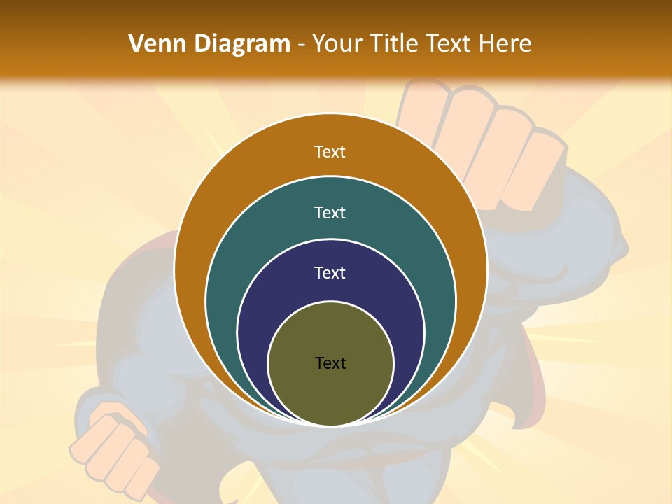 A Man In A Blue Superman Costume Is Flying Through The Air PowerPoint Template