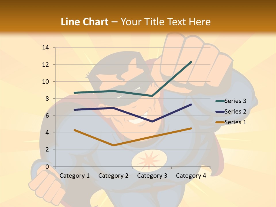 A Man In A Blue Superman Costume Is Flying Through The Air PowerPoint Template