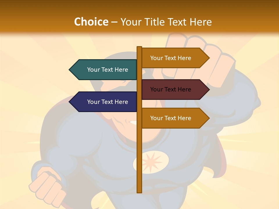 A Man In A Blue Superman Costume Is Flying Through The Air PowerPoint Template