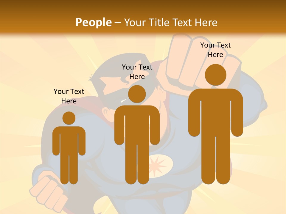 A Man In A Blue Superman Costume Is Flying Through The Air PowerPoint Template