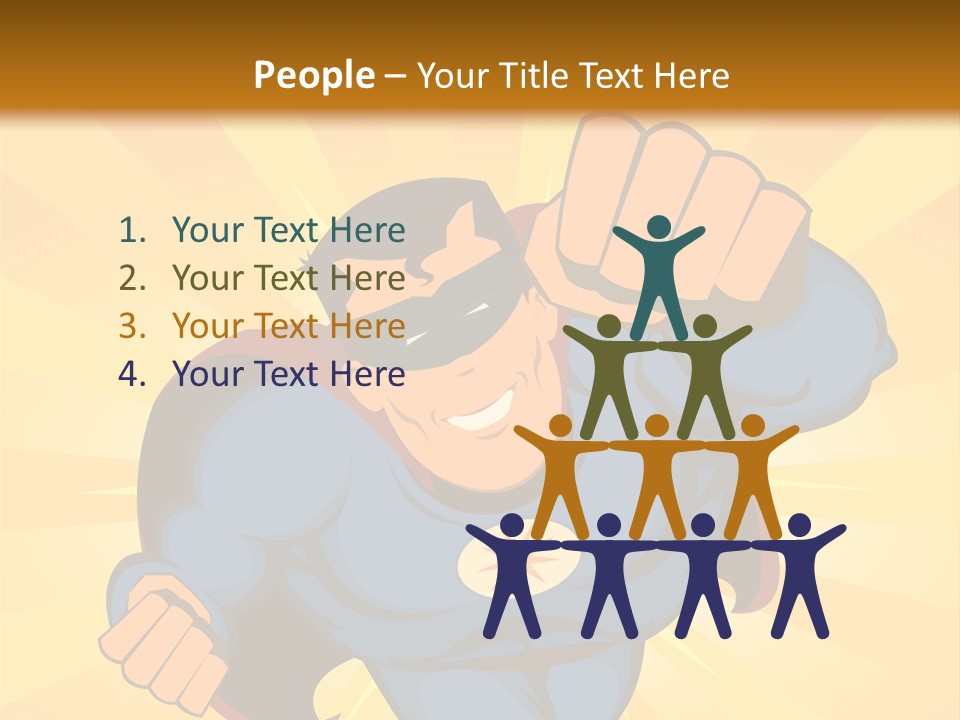 A Man In A Blue Superman Costume Is Flying Through The Air PowerPoint Template