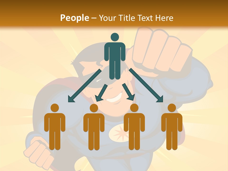 A Man In A Blue Superman Costume Is Flying Through The Air PowerPoint Template