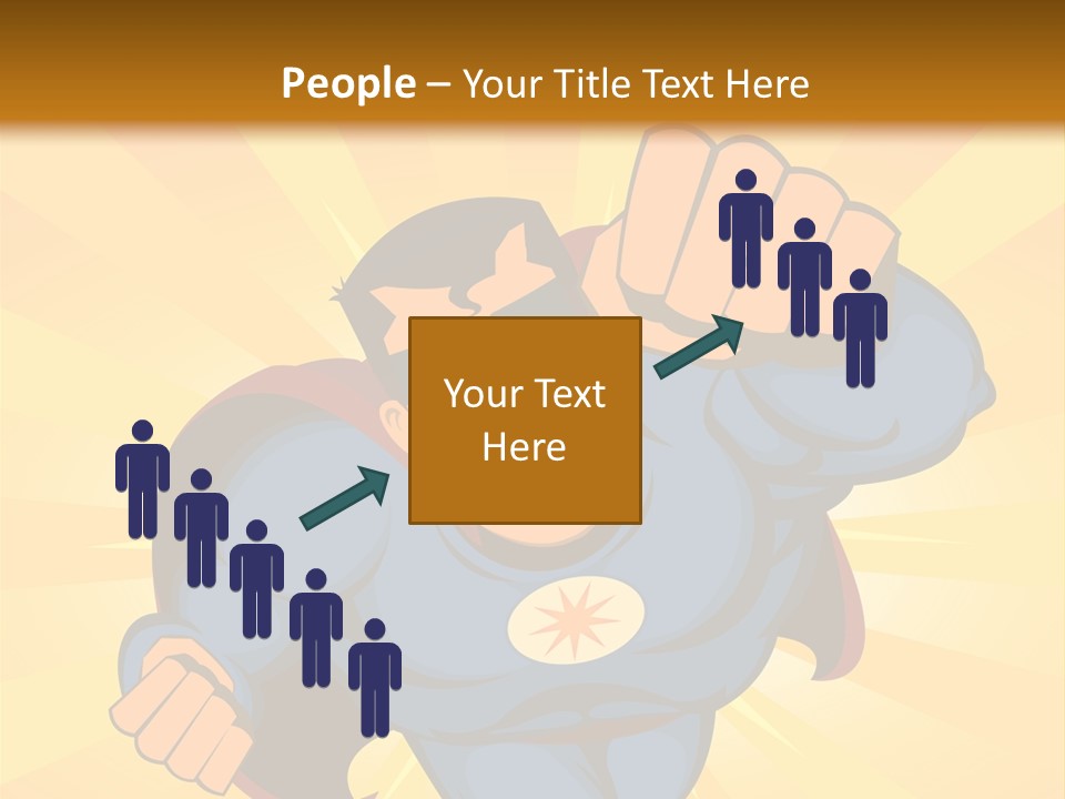 A Man In A Blue Superman Costume Is Flying Through The Air PowerPoint Template