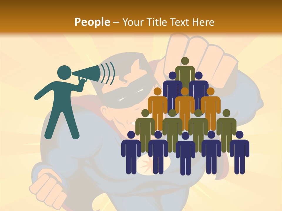 A Man In A Blue Superman Costume Is Flying Through The Air PowerPoint Template