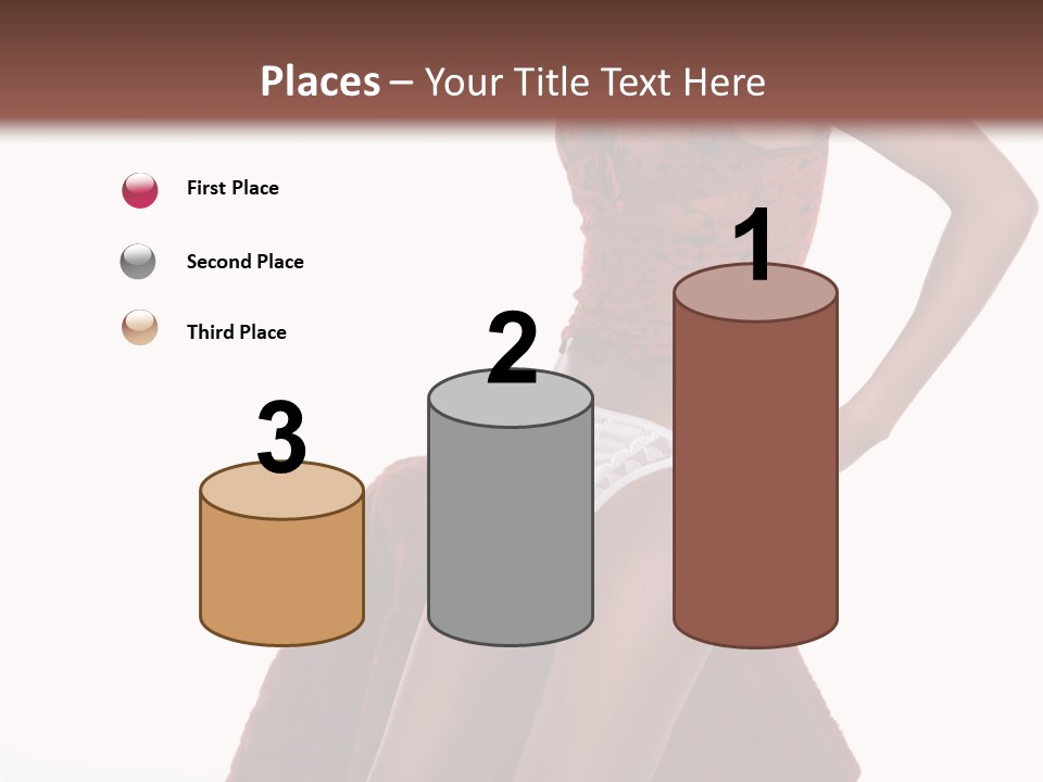 A Woman In A Red Top And White Panties PowerPoint Template