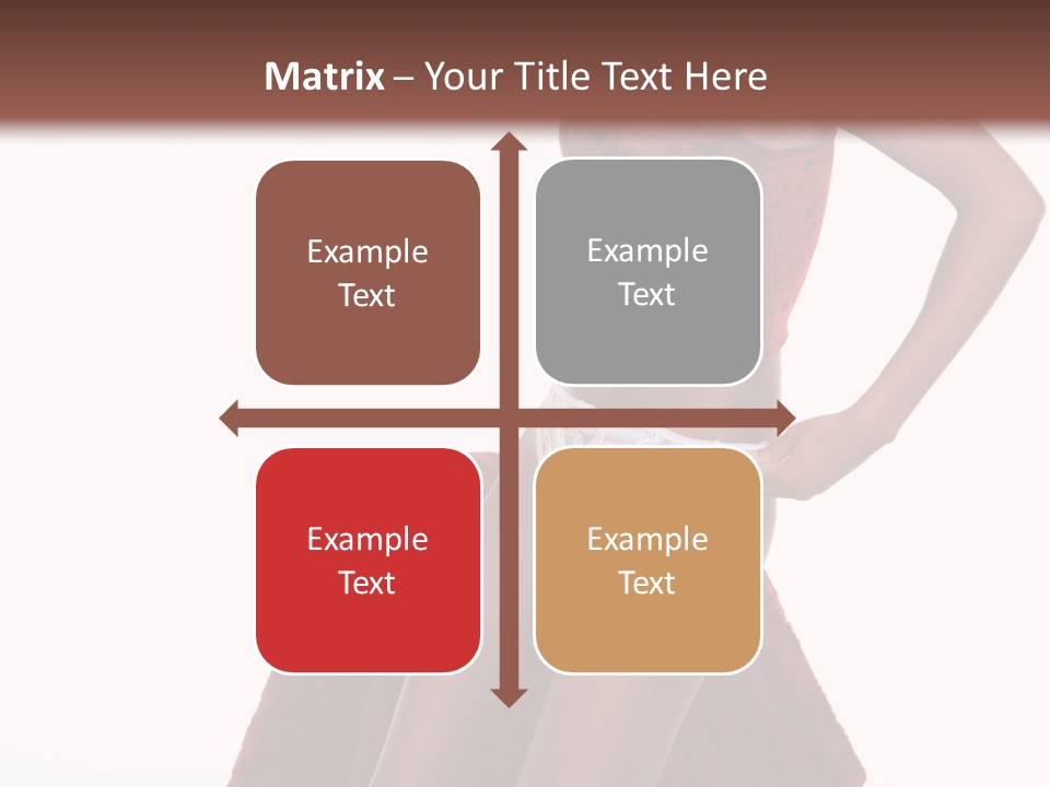 A Woman In A Red Top And White Panties PowerPoint Template