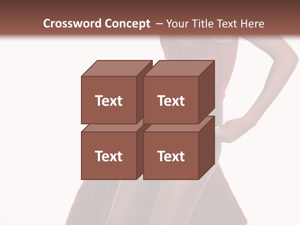 A Woman In A Red Top And White Panties PowerPoint Template