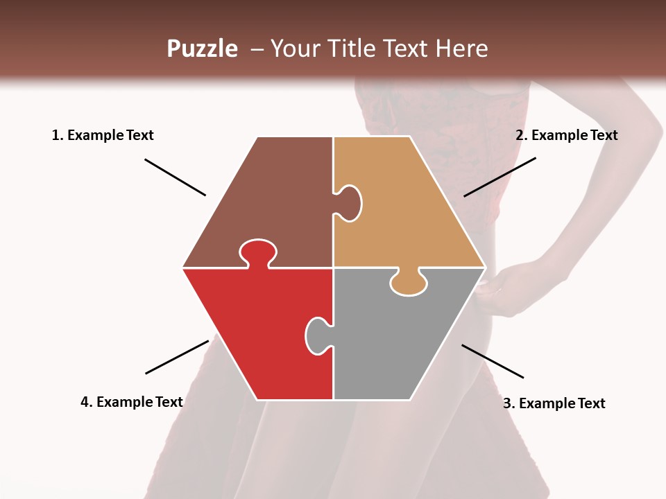 A Woman In A Red Top And White Panties PowerPoint Template