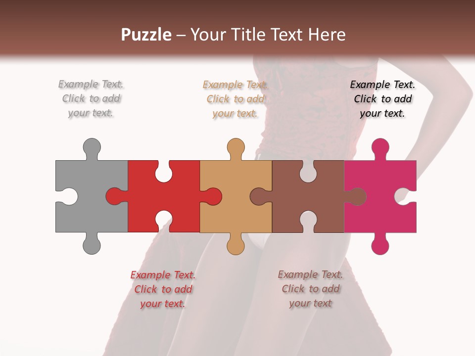 A Woman In A Red Top And White Panties PowerPoint Template