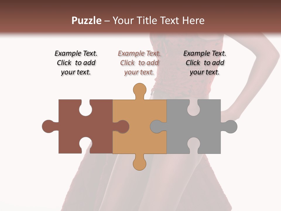 A Woman In A Red Top And White Panties PowerPoint Template