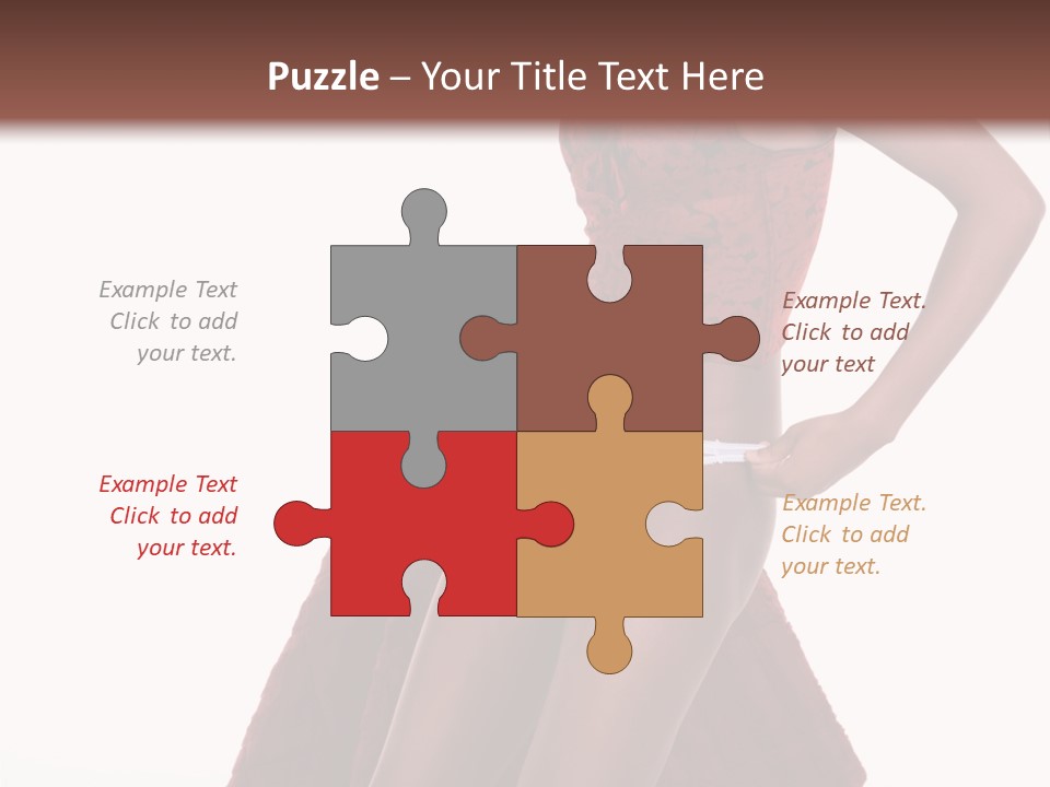 A Woman In A Red Top And White Panties PowerPoint Template