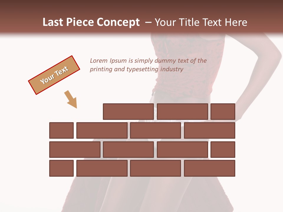 A Woman In A Red Top And White Panties PowerPoint Template