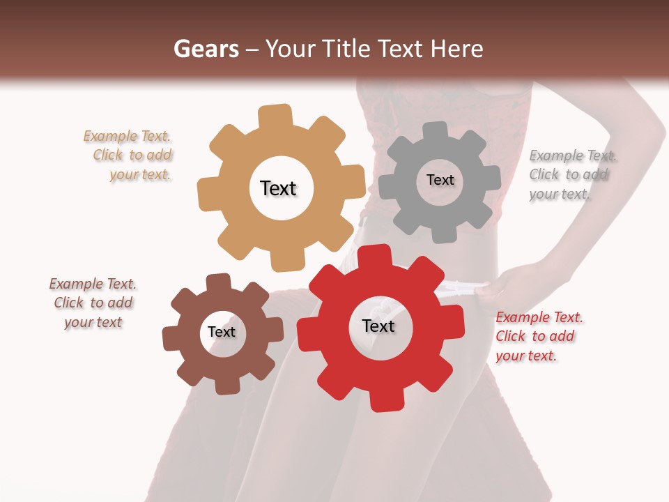 A Woman In A Red Top And White Panties PowerPoint Template