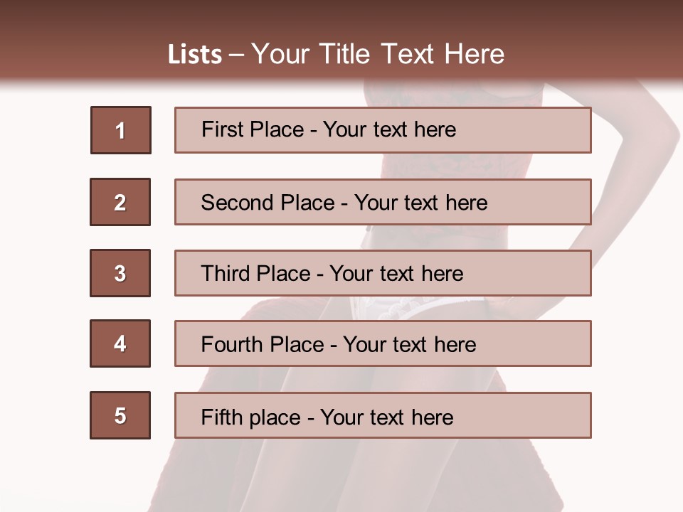 A Woman In A Red Top And White Panties PowerPoint Template