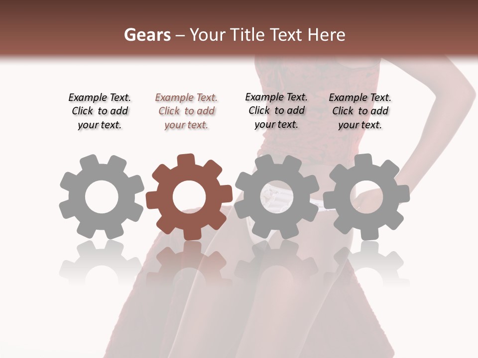 A Woman In A Red Top And White Panties PowerPoint Template