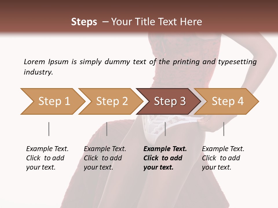 A Woman In A Red Top And White Panties PowerPoint Template