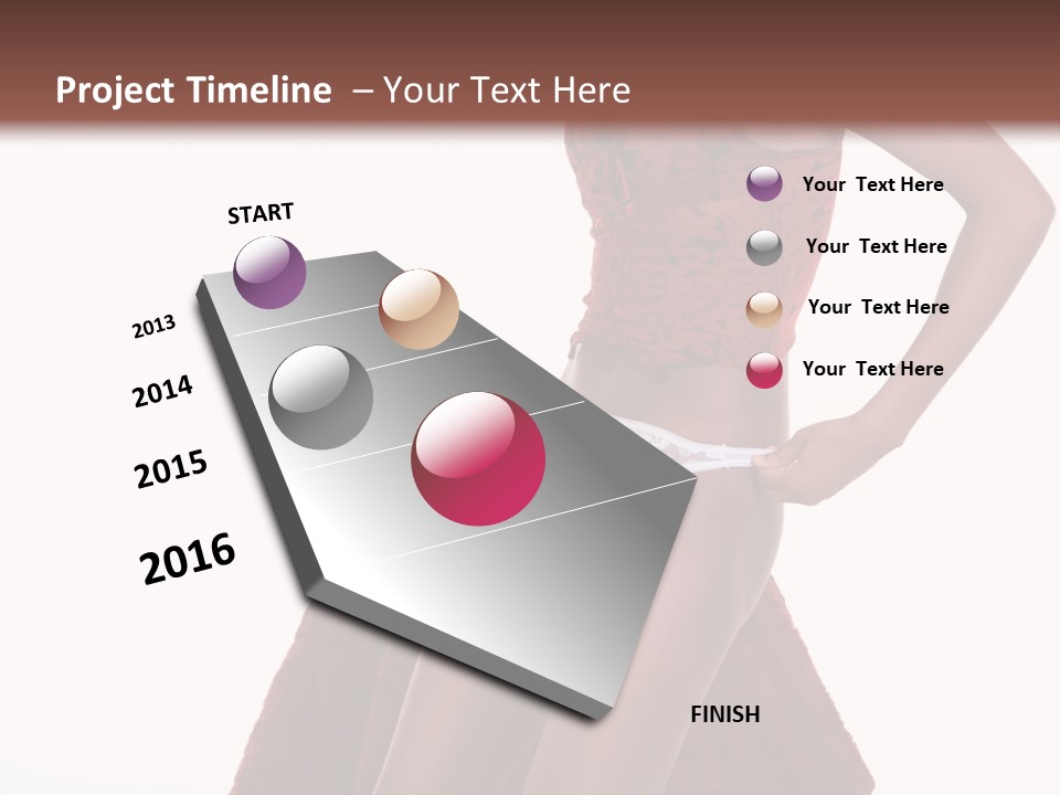 A Woman In A Red Top And White Panties PowerPoint Template