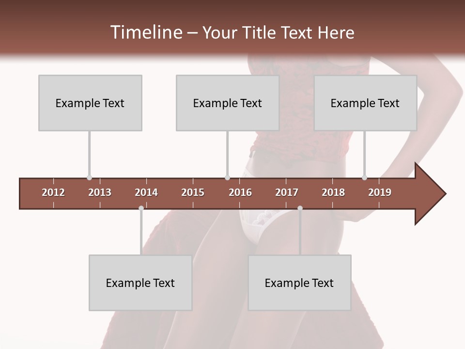 A Woman In A Red Top And White Panties PowerPoint Template