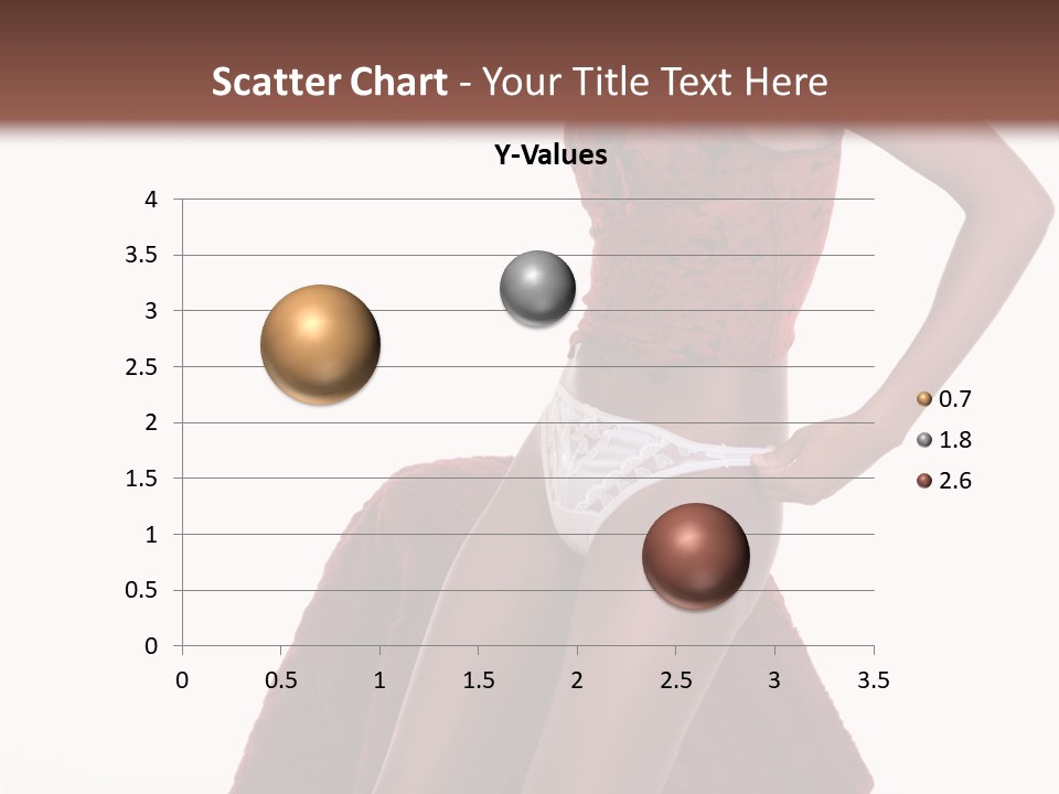 A Woman In A Red Top And White Panties PowerPoint Template