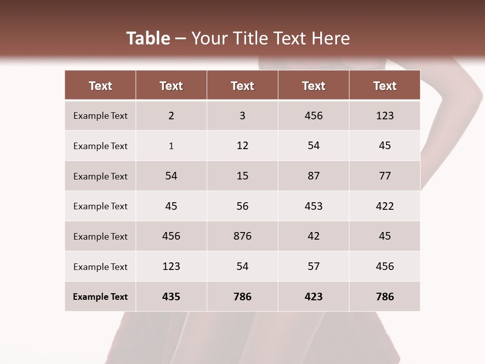 A Woman In A Red Top And White Panties PowerPoint Template