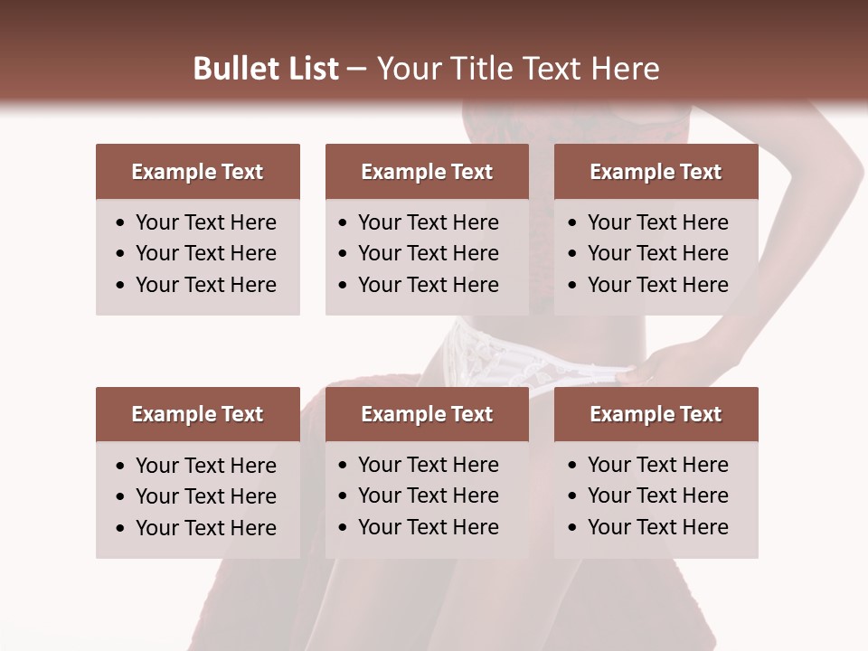 A Woman In A Red Top And White Panties PowerPoint Template