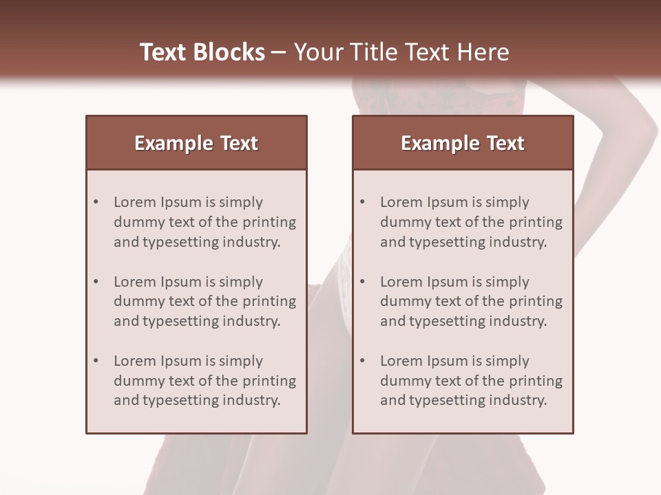 A Woman In A Red Top And White Panties PowerPoint Template