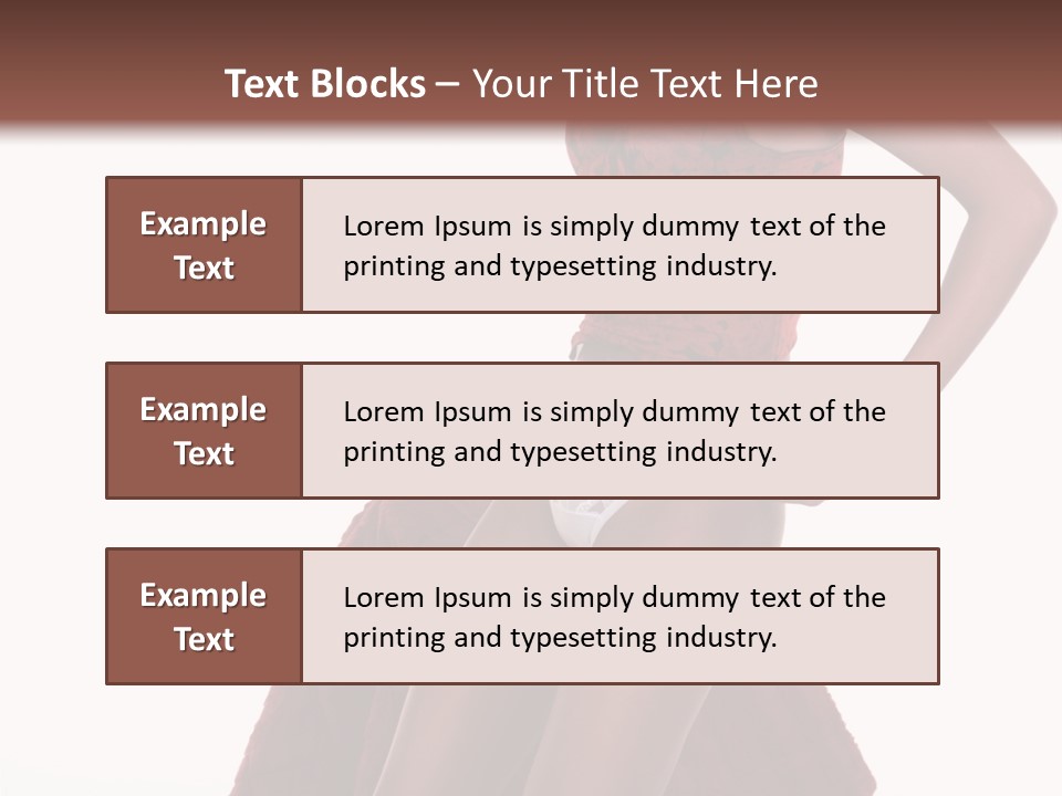 A Woman In A Red Top And White Panties PowerPoint Template