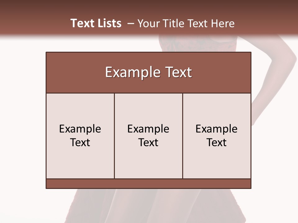 A Woman In A Red Top And White Panties PowerPoint Template