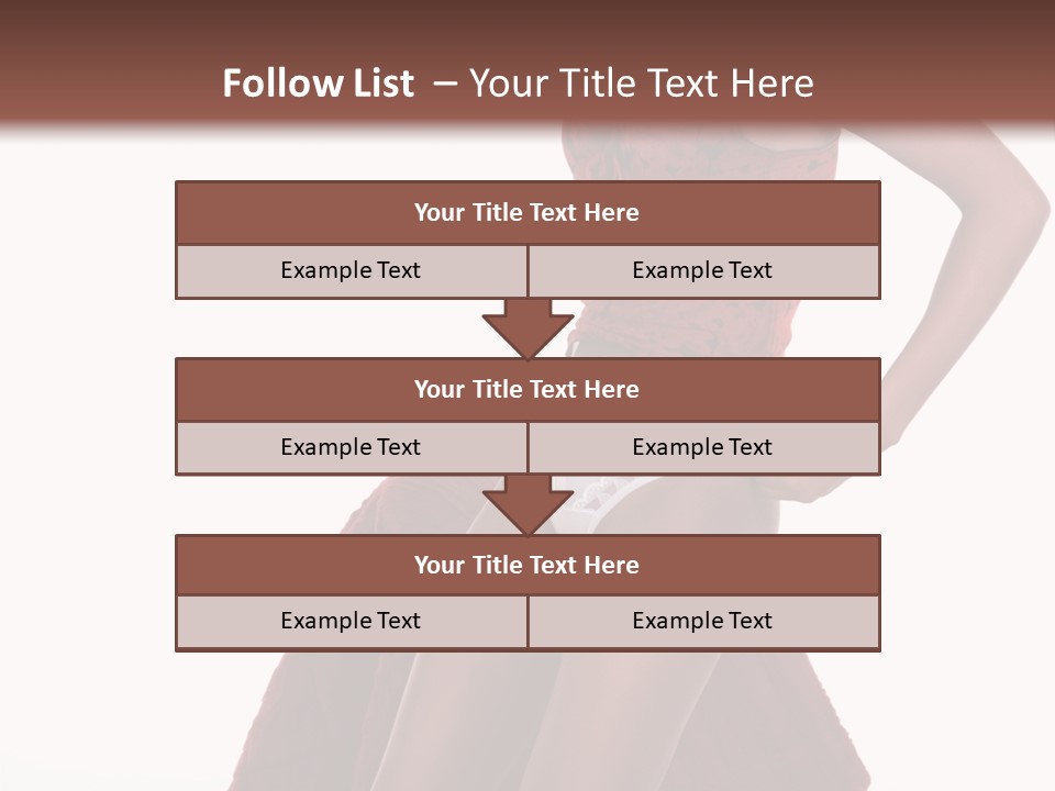 A Woman In A Red Top And White Panties PowerPoint Template