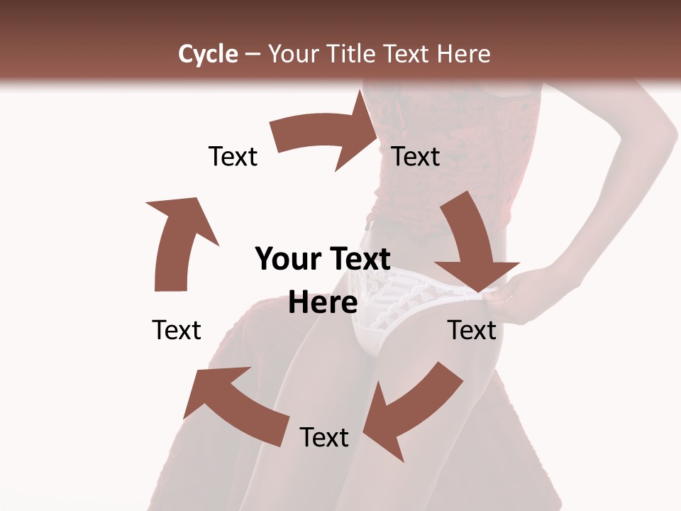 A Woman In A Red Top And White Panties PowerPoint Template