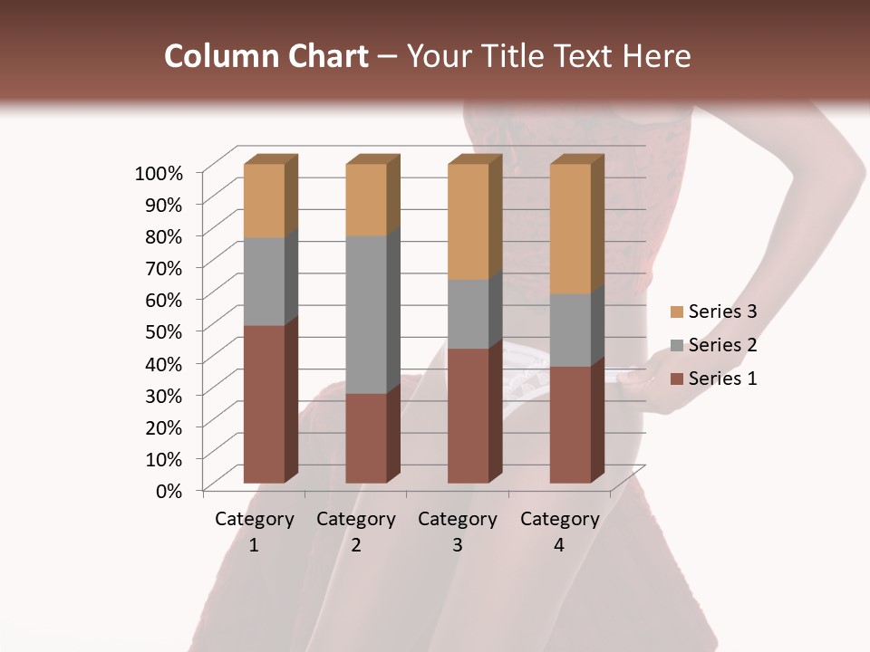 A Woman In A Red Top And White Panties PowerPoint Template